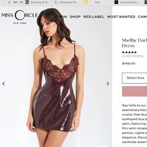 Miss Circle brown minidress size medium